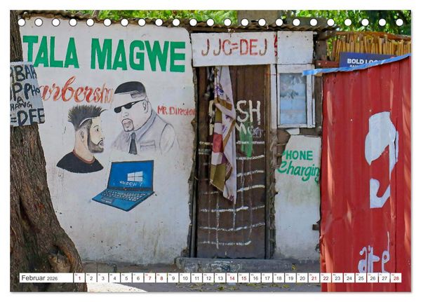 Produktbild: Barbershops in Afrika (Tischkalender 2026 DIN A5 quer), CALVENDO Monatskalender