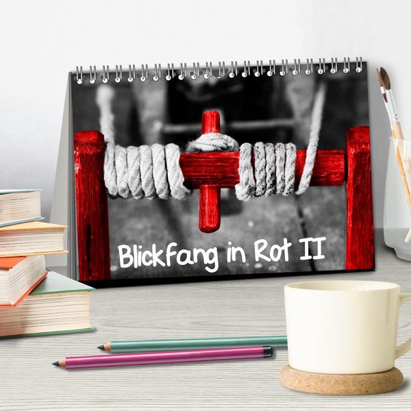 Produktbild: Blickfang in Rot (Tischkalender 2026 DIN A5 quer), CALVENDO Monatskalender