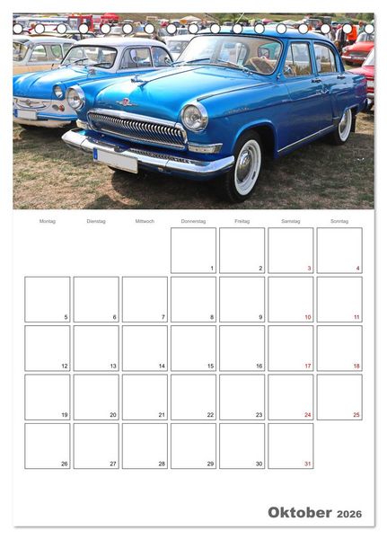 Produktbild: Ost-Oldtimer in Magdeburg (Tischkalender 2026 DIN A5 hoch), CALVENDO Monatskalender