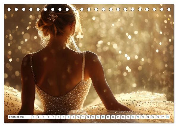 Produktbild: Ballerinas in Diamanten (Tischkalender 2026 DIN A5 quer), CALVENDO Monatskalender