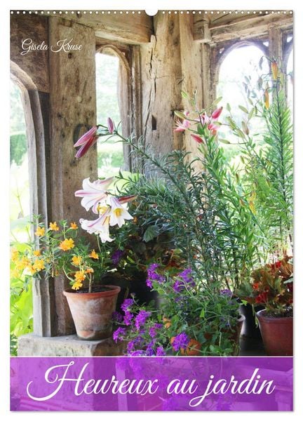 Produktbild: Heureux au jardin (Calendrier mural 2026 DIN A2 horizontal), CALVENDO calendrier mensuel