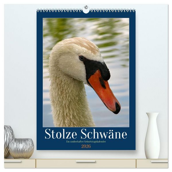 Produktbild: Stolze Schw&auml;ne (hochwertiger Premium Wandkalender 2026 DIN A2 hoch), Kunstdruck in Hochglanz