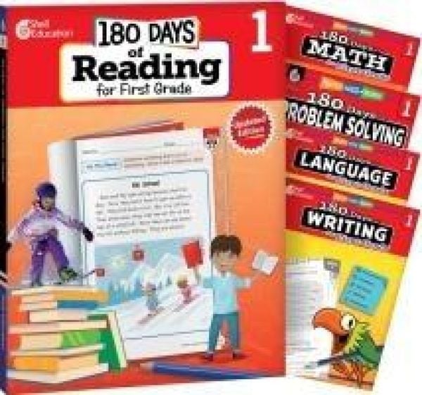Produktbild: 180 Days(r) Reading, Math, Language, Writing, & Problem Solving for Grade 1: 5-Book Set