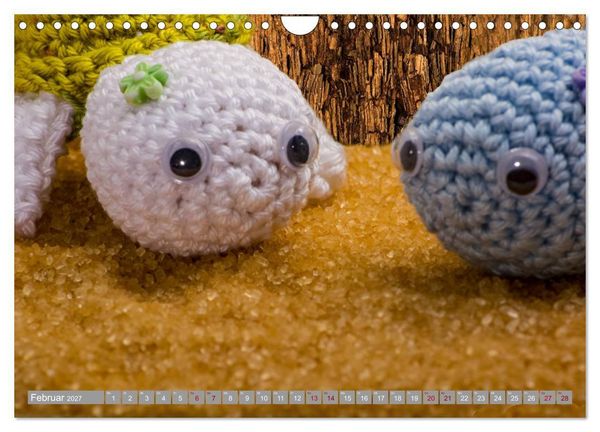 Produktbild: Amigurumi - Die geh&auml;kelte Welt (Wandkalender 2027 DIN A4 quer), CALVENDO Monatskalender