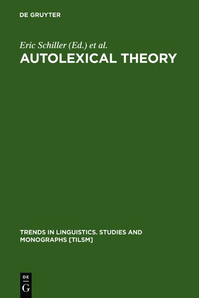 Produktbild: Autolexical Theory