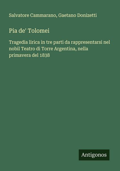 Produktbild: Pia de' Tolomei