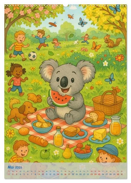 Produktbild: Koalas Wimmelwelt ein Jahr voller Wimmelspass! (Wandkalender 2026 DIN A2 hoch), CALVENDO Monatskalender