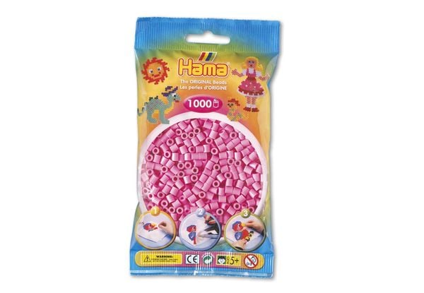 Hama Perlen pastell pink, 1000 Stück