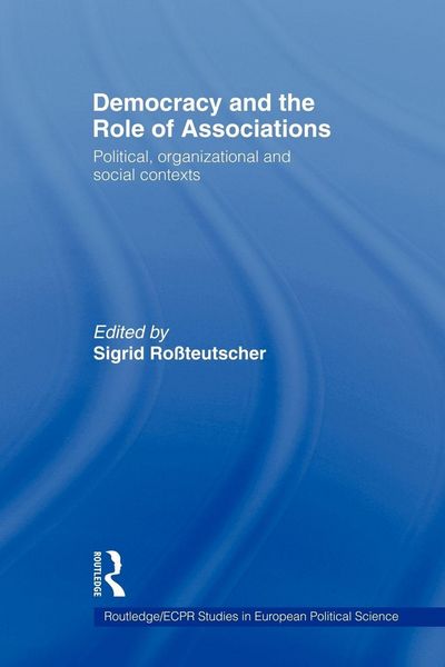 Produktbild: Democracy and the Role of Associations