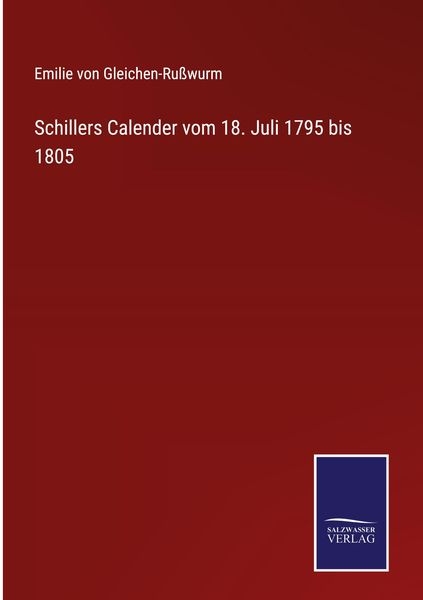 Produktbild: Schillers Calender vom 18. Juli 1795 bis 1805