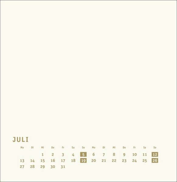 Produktbild: Premium-Bastelkalender gold groß 2026