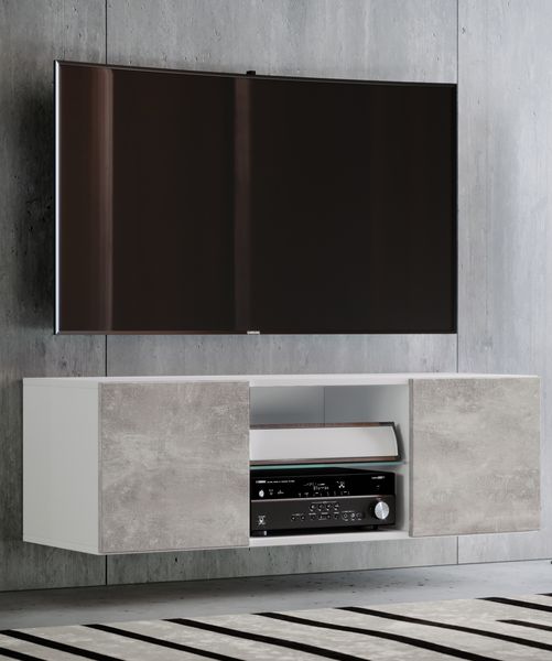 Produktbild: Holz TV Wand H&auml;nge Lowboard Fernsehschrank Jusa 95