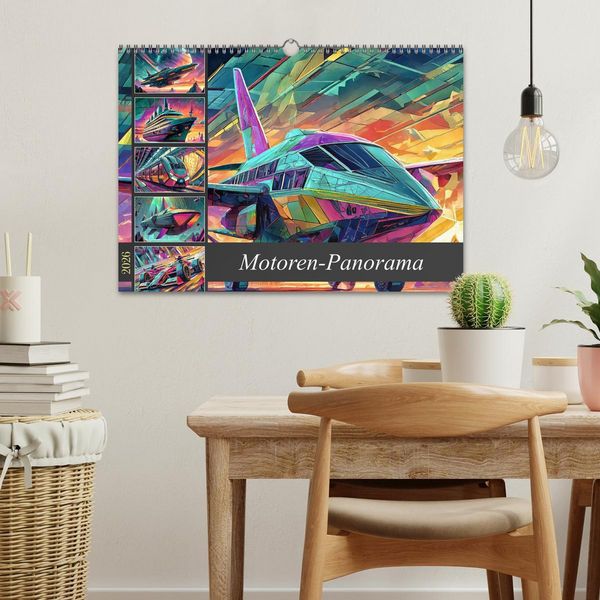 Produktbild: Motoren-Panorama (Wandkalender 2026 DIN A3 quer), CALVENDO Monatskalender