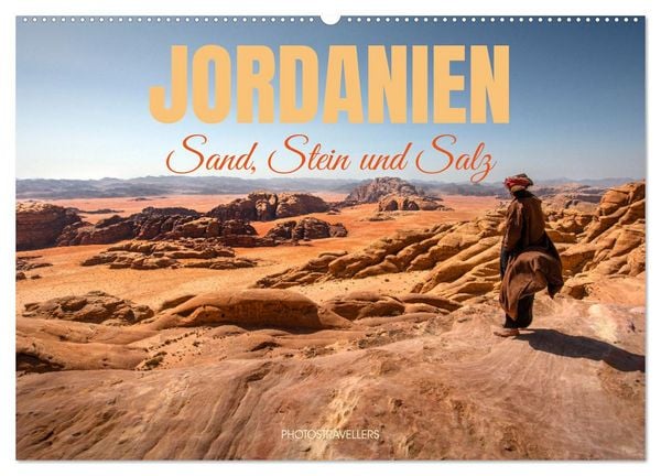 Jordanien Sand, Stein und Salz (Wandkalender 2026 DIN A2 quer), CALVENDO Monatskalender