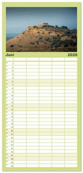 Produktbild: Familienplaner 2026 - Sizilien &ndash; Die Insel, auf der es keinen Winter gibt mit 5 Spalten (Wandkalender, 21 x 45 cm) CALVENDO