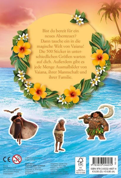 Produktbild: Disney Vaiana 2: Zauberhafter Sticker- und Malspa&szlig;