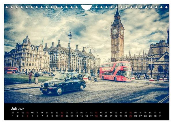 Produktbild: London an der Themse (Wandkalender 2027 DIN A4 quer), CALVENDO Monatskalender