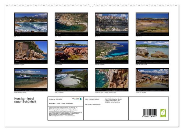 Produktbild: Korsika - Insel rauer Sch&ouml;nheit (hochwertiger Premium Wandkalender 2026 DIN A2 quer), Kunstdruck in Hochglanz