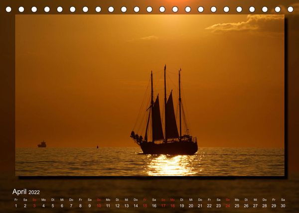 Produktbild: Abends am Meer (Tischkalender 2022 DIN A5 quer)