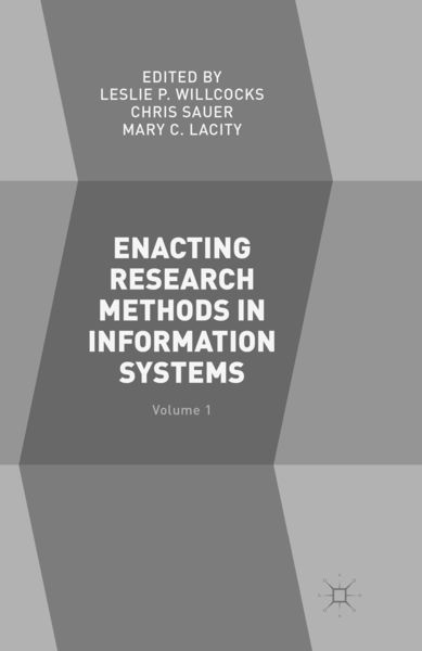 Produktbild: Enacting Research Methods in Information Systems: Volume 1