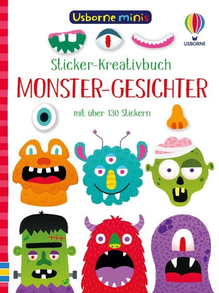Usborne Minis - Sticker-Kreativbuch: Monster-Gesichter, Taschenbuch von Sam Smith, Usborne, 978-1-03-570017-2