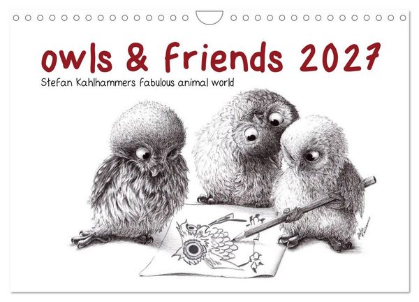 Produktbild: owls & friends 2027 (Wall Calendar 2027 DIN A4 landscape), CALVENDO 12 Month Wall Calendar