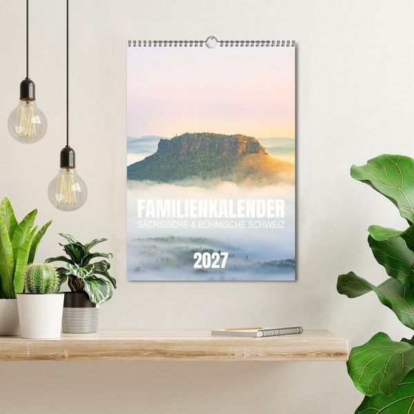 Produktbild: Familienkalender - S&auml;chsische und B&ouml;hmische Schweiz (Wandkalender 2027 DIN A3 hoch), CALVENDO Monatskalender