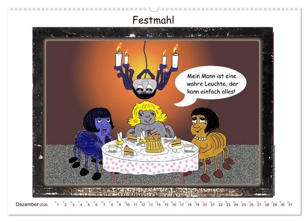 Produktbild: DIE SPINNEN DOCH (hochwertiger Premium Wandkalender 2026 DIN A2 quer), Kunstdruck in Hochglanz
