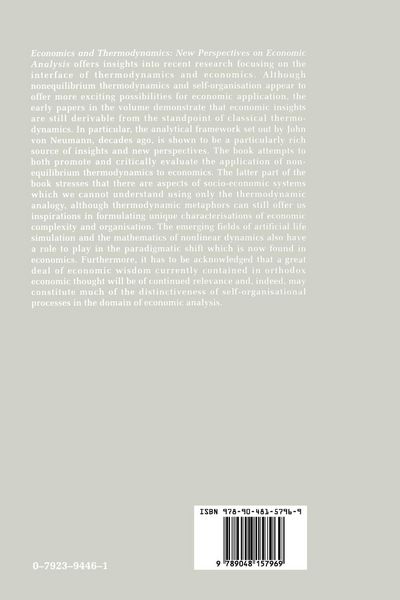 Produktbild: Economics and Thermodynamics