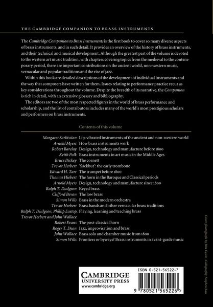 Produktbild: The Cambridge Companion to Brass Instruments