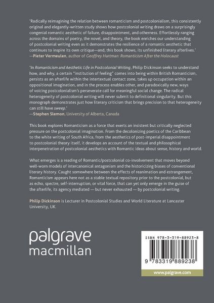 Produktbild: Romanticism and Aesthetic Life in Postcolonial Writing