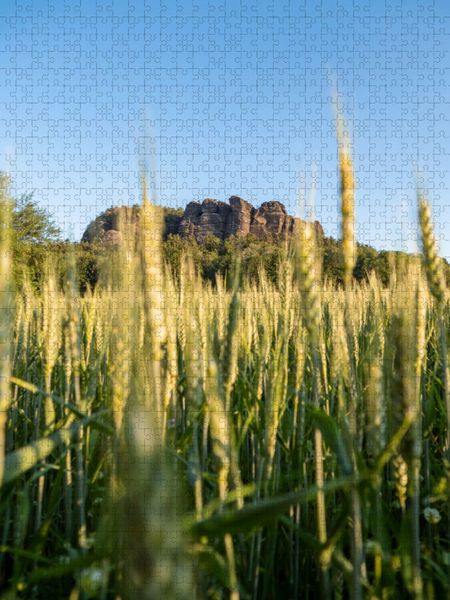 Produktbild: CALVENDO Puzzle Pfaffenstein Nordseite - Blick aus Richtung Pfaffendorf | 1000 Teile Lege-Gr&ouml;&szlig;e 64x48cm Foto-Puzzle f&uuml;r gl&uuml;ckliche Stunden