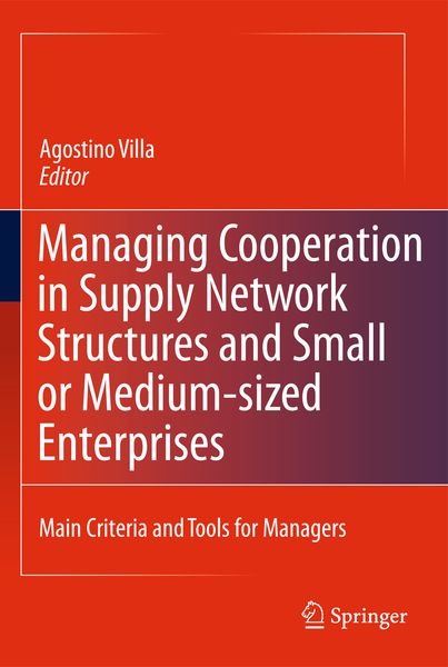 Produktbild: Managing Cooperation in Supply Network Structures and Small or Medium-sized Enterprises