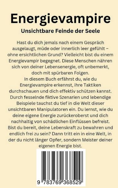 Produktbild: Energievampire unsichtbare Feinde der Seele