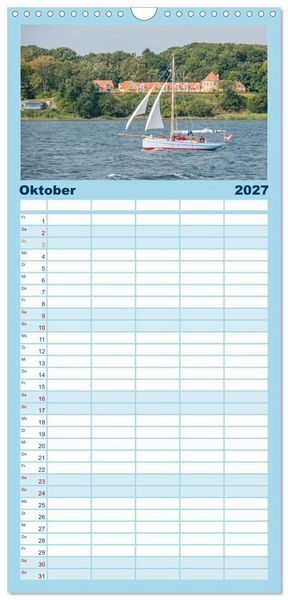 Produktbild: Familienplaner 2027 - Flensburg maritim mit 5 Spalten (Wandkalender, 21 x 45 cm) CALVENDO