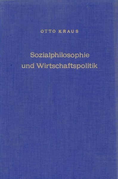 Produktbild: Sozialphilosophie und Wirtschaftspolitik.
