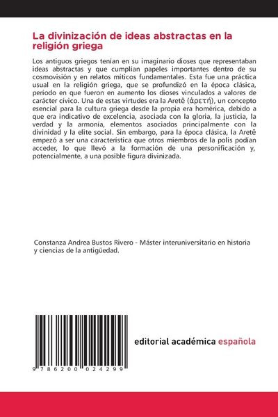 Produktbild: La divinizaci&oacute;n de ideas abstractas en la religi&oacute;n griega