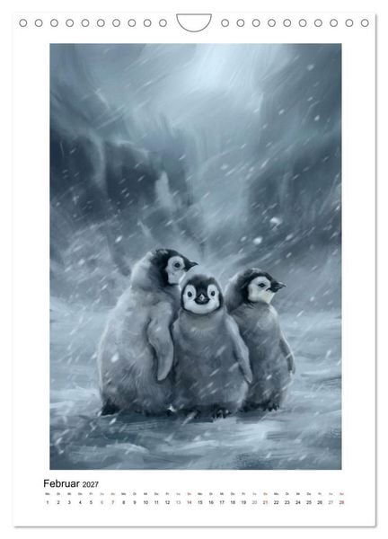 Produktbild: Pinguine - Watscheln, Kuscheln, Staunen (Wandkalender 2027 DIN A4 hoch), CALVENDO Monatskalender