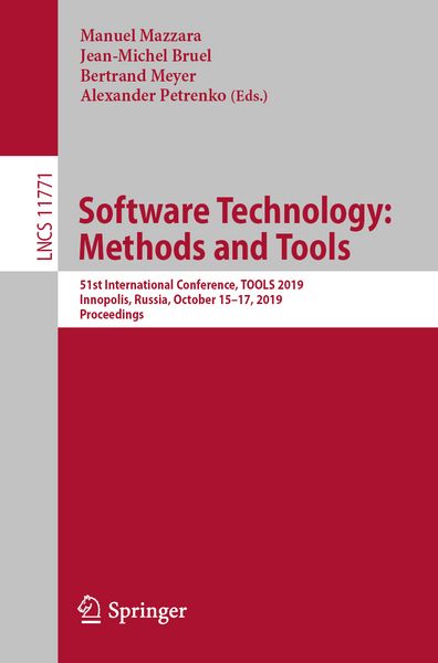 Produktbild: Software Technology: Methods and Tools