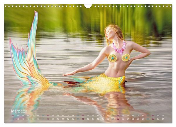 Produktbild: Meerjungfrauen - sagenumwobene Kreaturen (Wandkalender 2026 DIN A3 quer), CALVENDO Monatskalender