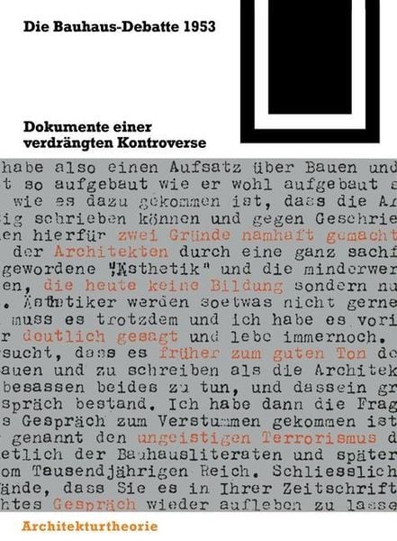 Produktbild: Die Bauhaus-Debatte 1953