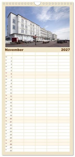 Produktbild: Familienplaner 2027 - Borkum - Momente einer Reise mit 5 Spalten (Wandkalender, 21 x 45 cm) CALVENDO