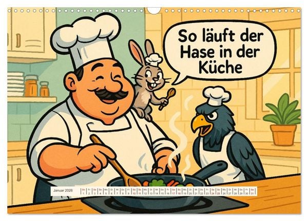 Produktbild: Tierischer Humor im Alltag (Wandkalender 2026 DIN A3 quer), CALVENDO Monatskalender