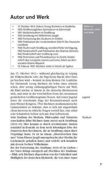 Produktbild: Klett Lekt&uuml;rehilfen B&uuml;chner "Lenz"