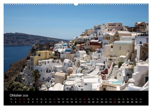 Produktbild: Santorin Trauminsel (Wandkalender 2026 DIN A2 quer), CALVENDO Monatskalender