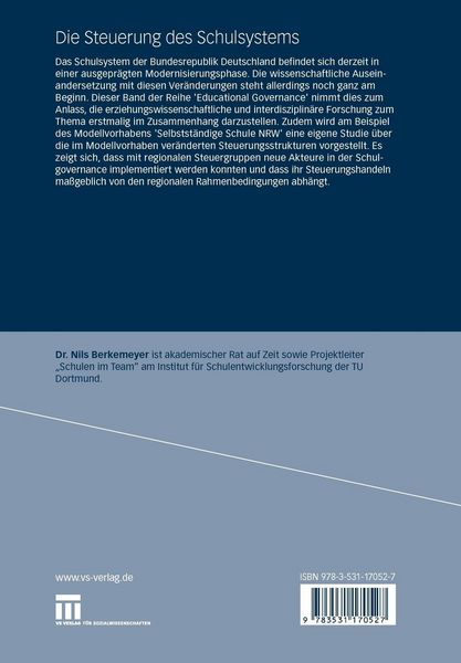 Produktbild: Die Steuerung des Schulsystems