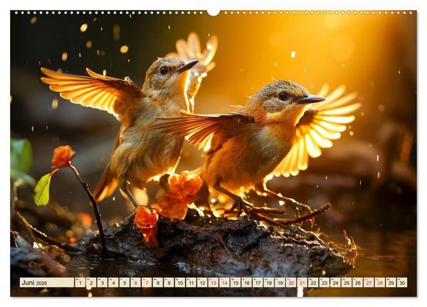Produktbild: V&ouml;gel Alltag (Wandkalender 2026 DIN A2 quer), CALVENDO Monatskalender