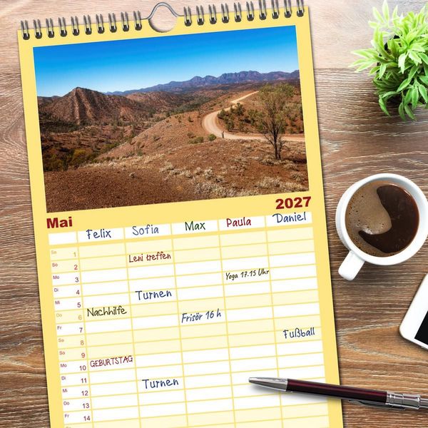Produktbild: Familienplaner 2027 - Outback Australien mit 5 Spalten (Wandkalender, 21 x 45 cm) CALVENDO