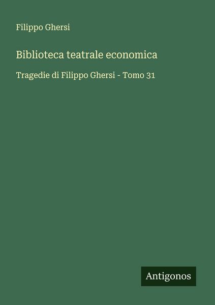 Produktbild: Biblioteca teatrale economica