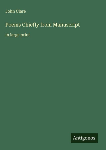 Produktbild: Poems Chiefly from Manuscript